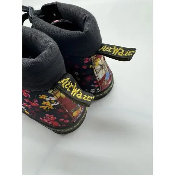 Dr. Martens Maelly Dark Floral Canvas Upper High Top Combat Boots Women’s Size 5 - Picture 9 of 12